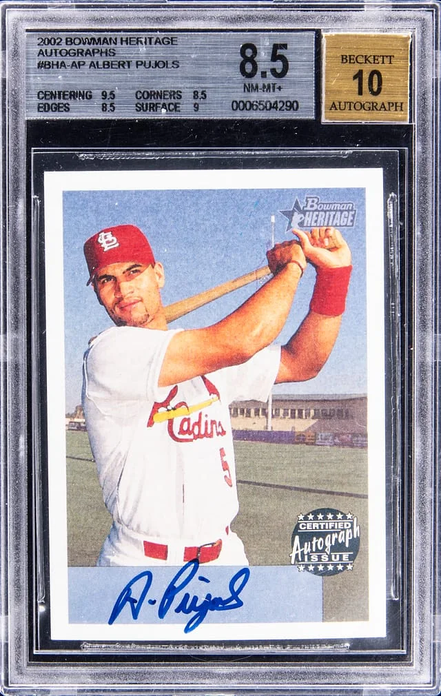 2002 Bowman Albert Pujols Heritage Autographs #BHA-AP card image