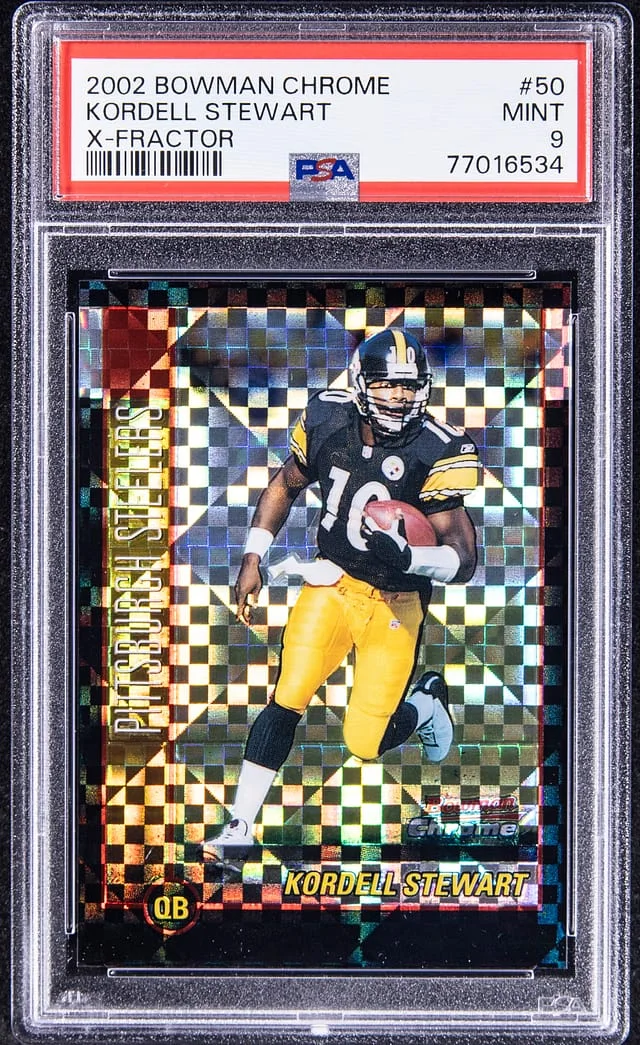 2002 Bowman Chrome Kordell Stewart X-Fractor #50 card image