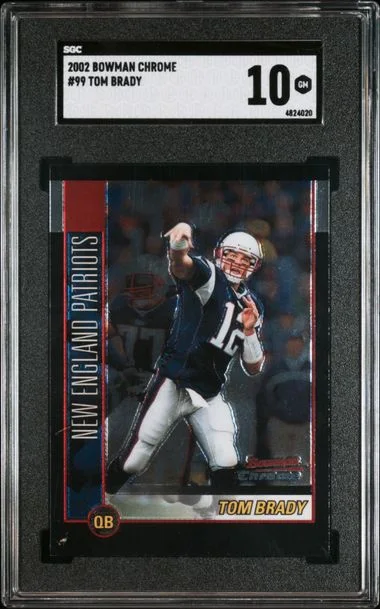 2002 Bowman Chrome Tom Brady #99 card image