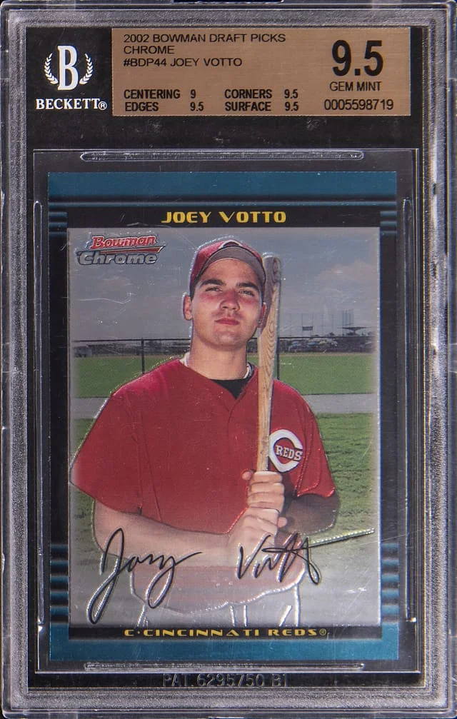 2002 Bowman Draft Picks Joey Votto Chrome #BDP44 card image