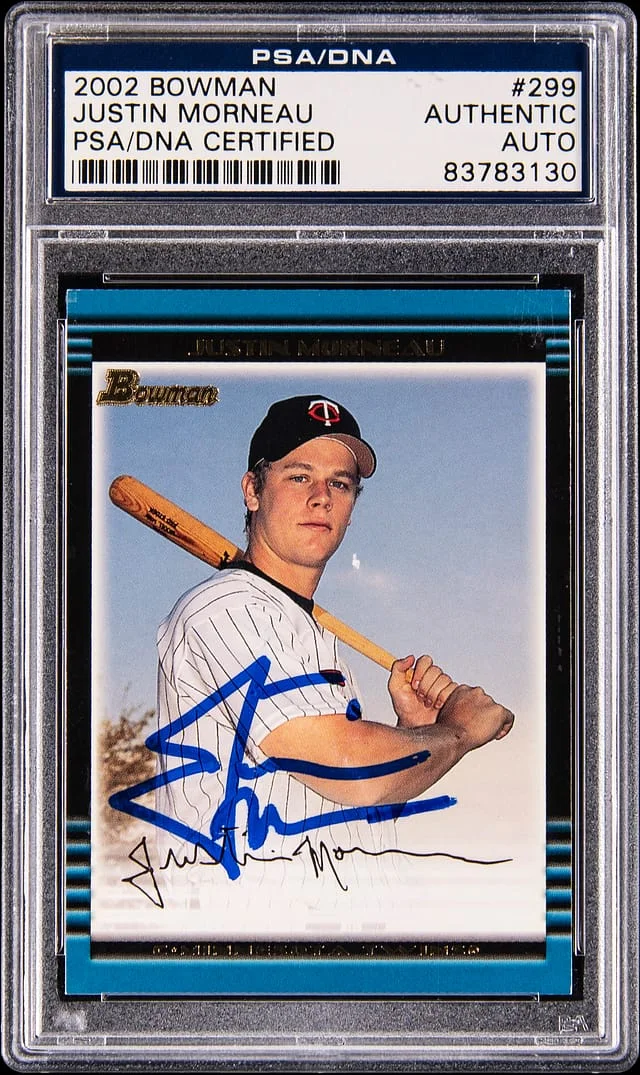 2002 Bowman Justin Morneau #299 card image