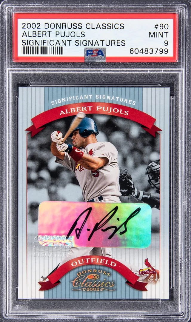 2002 Donruss Albert Pujols Classics Significant Signatures #90 card image