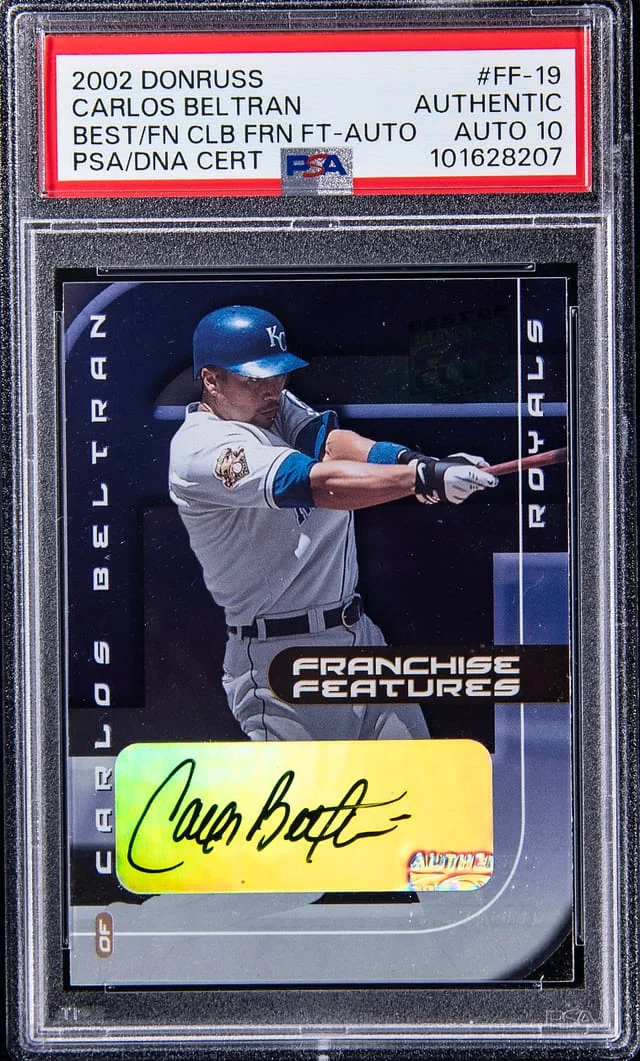 2002 Donruss Carlos Beltran Best of Donruss Fan Club Franchise Futures Autograph #FF-19 card image