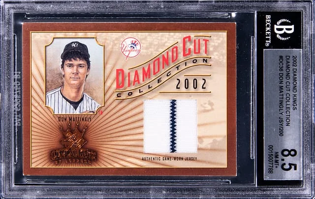 2002 Donruss Diamond Kings Don Mattingly Diamond Cut Collection #DC36 card image