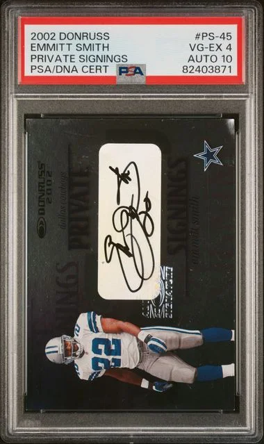 2002 Donruss Emmitt Smith Private Signings #PS-45 card image