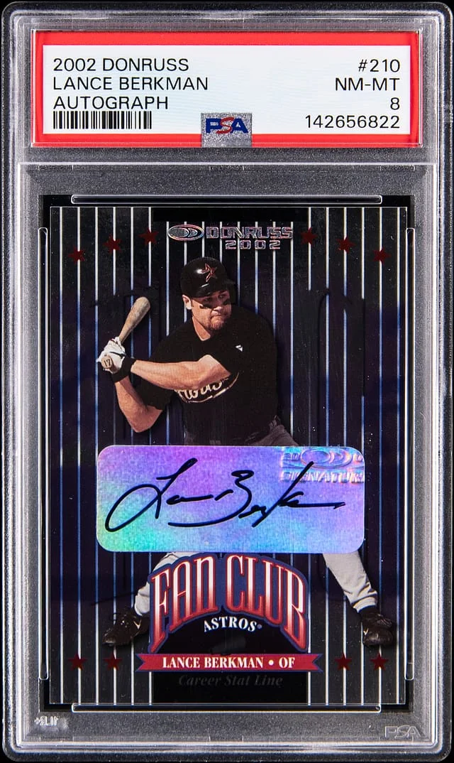 2002 Donruss Lance Berkman Autograph #210 card image