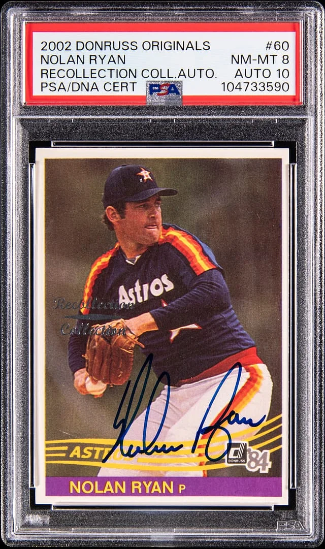 2002 Donruss Nolan Ryan Originals Recollection Collection Autograph #60 card image