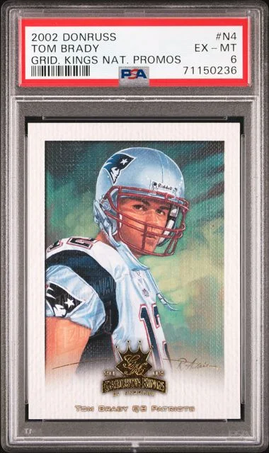 2002 Donruss Tom Brady Gridiron Kings National Promos #N4 card image