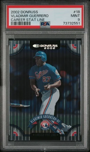 2002 Donruss Vladimir Guerrero Career Stat Line #18 card image