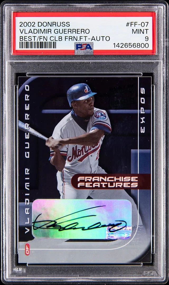 2002 Donruss Vladimir Guerrero Best of Fan Club Franchise Features Autograph #FF-07 card image