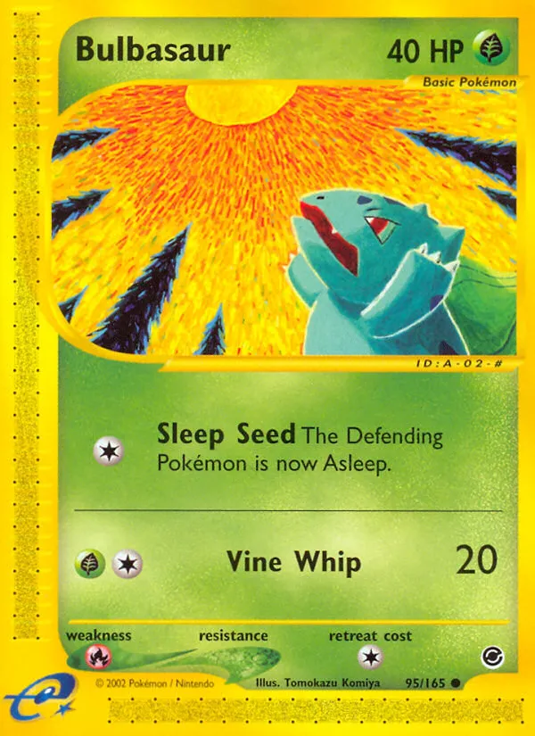 2002 Expedition Base Set Bulbasaur #095/165 Common card image