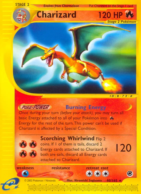 2002 Expedition Base Set Charizard #039/165 Rare card image
