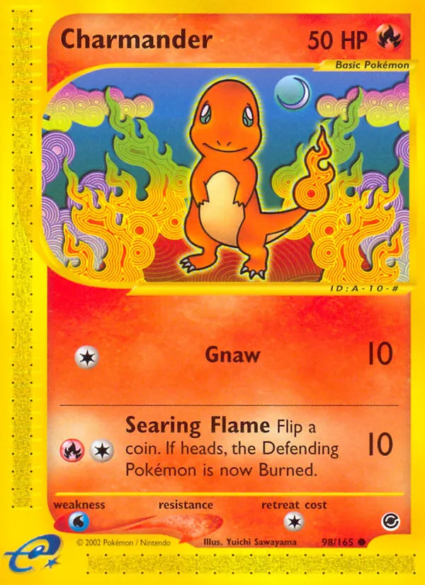 2002 Expedition Base Set Charmander Common #097/165 Common card image