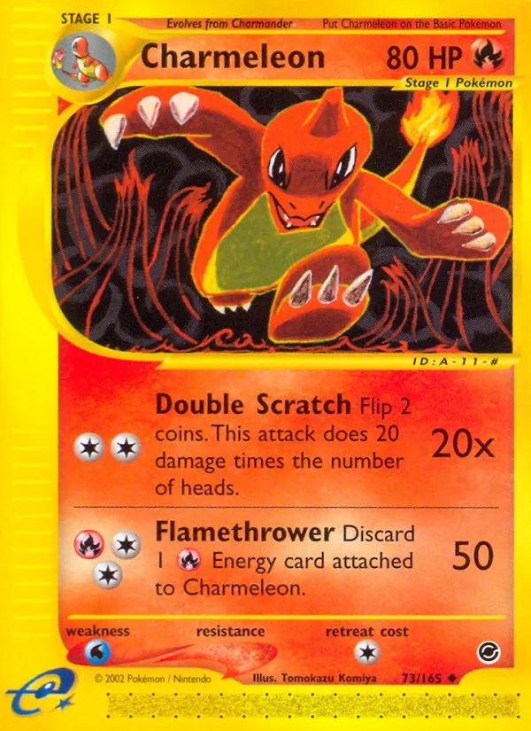 2002 Expedition Base Set Charmeleon Uncommon #073/165 Uncommon card image