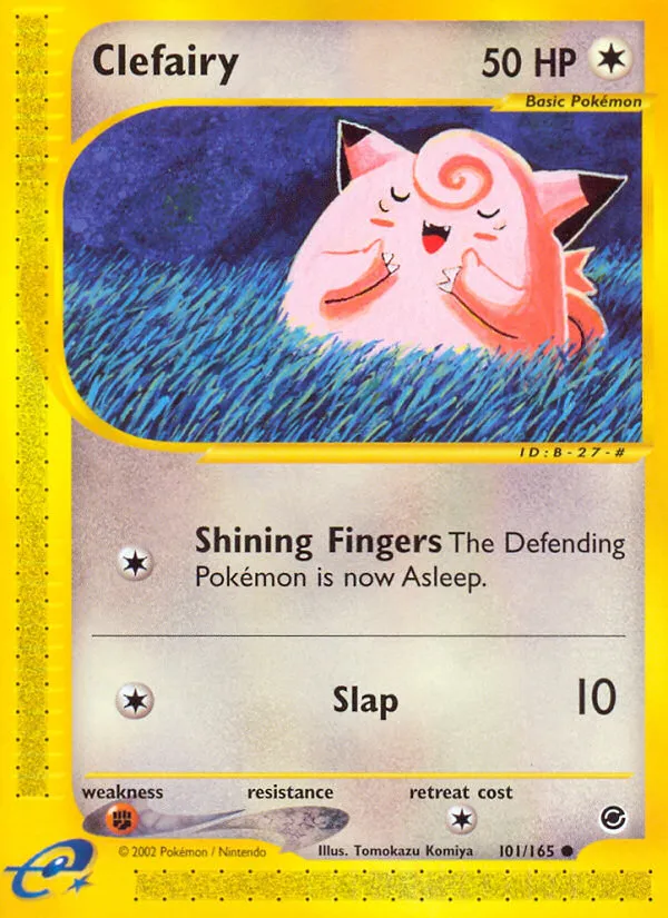 2002 Expedition Base Set Clefairy Common #101/165 Common card image