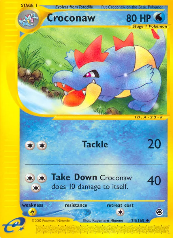 2002 Expedition Base Set Croconaw Uncommon #074/165 Uncommon card image