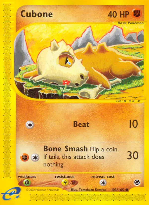 2002 Expedition Base Set Cubone Common #103/165 Common card image