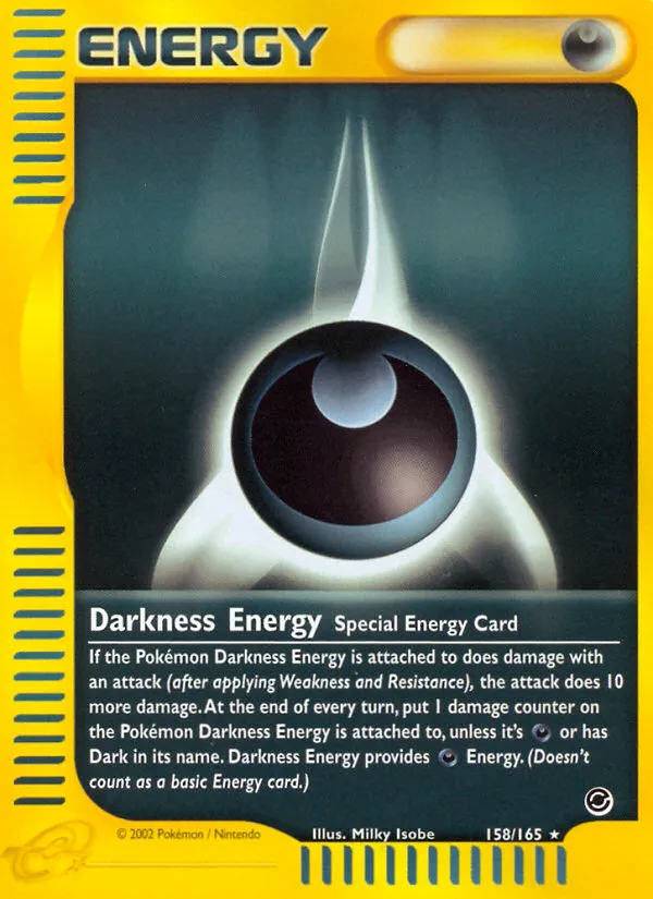 2002 Expedition Base Set Darkness Energy #158/165 Rare card image
