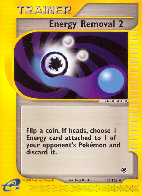 2002 Expedition Base Set Energy Removal 2 Uncommon #140/165 Uncommon card image