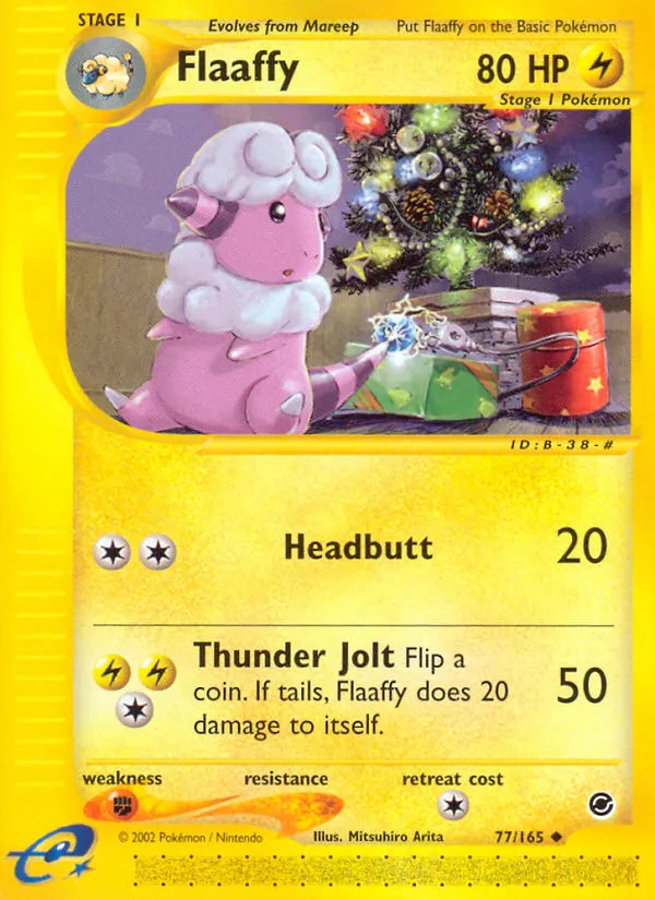 2002 Expedition Base Set Flaaffy Uncommon #077/165 Uncommon card image