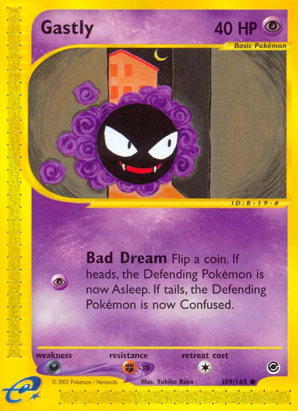 2002 Expedition Base Set Gastly Common #109/165 Common card image