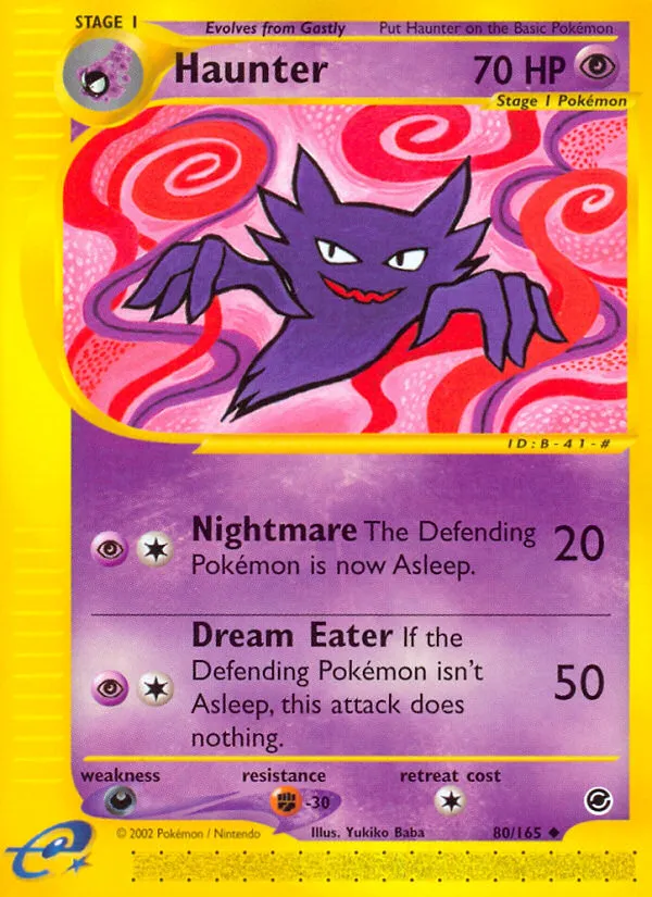 2002 Expedition Base Set Haunter Uncommon #080/165 Uncommon card image