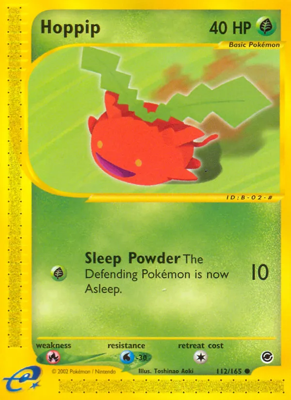 2002 Expedition Base Set Hoppip Common #112/165 Common card image