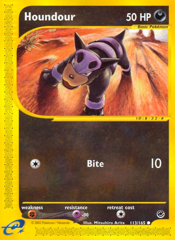 2002 Expedition Base Set Houndour Common #113/165 Common card image