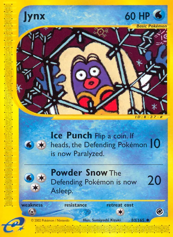 2002 Expedition Base Set Jynx Uncommon #083/165 Uncommon card image