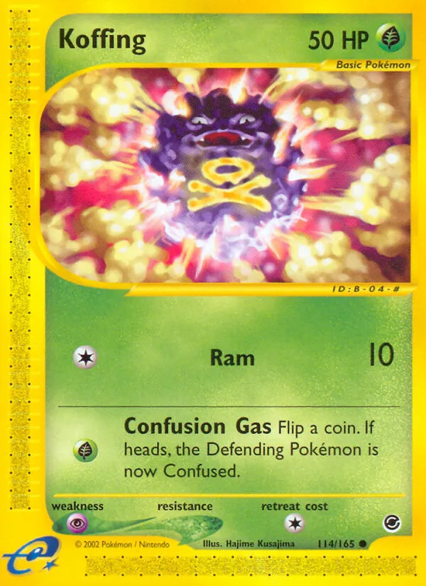 2002 Expedition Base Set Koffing Common #114/165 Common card image