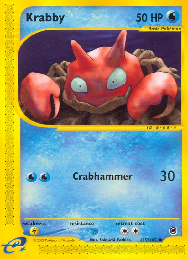 2002 Expedition Base Set Krabby Common #115/165 Common card image