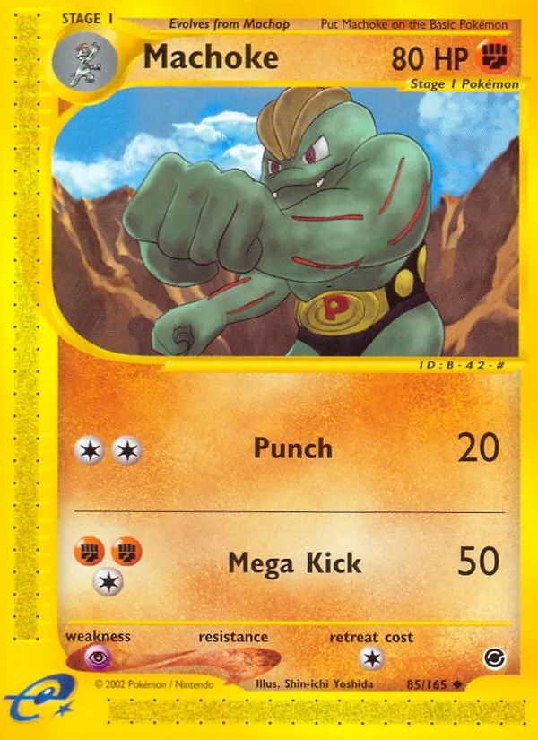 2002 Expedition Base Set Machoke Uncommon #085/165 Uncommon card image