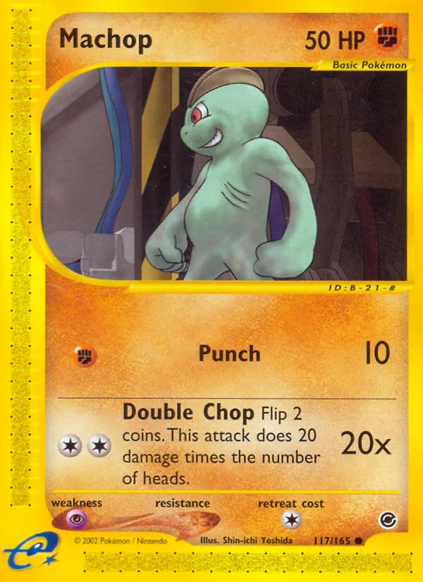 2002 Expedition Base Set Machop Common #117/165 Common card image