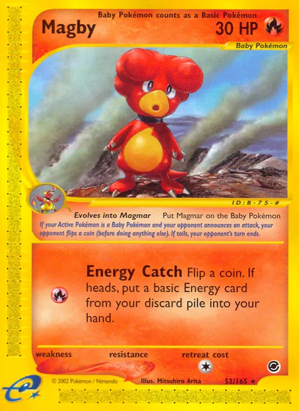 2002 Expedition Base Set Magby #052/165 Rare card image