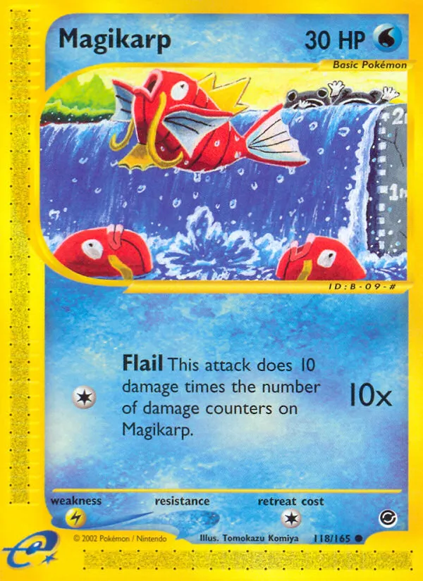 2002 Expedition Base Set Magikarp Common #118/165 Common card image