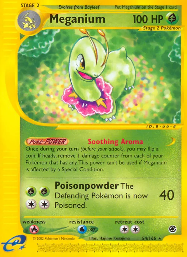 2002 Expedition Base Set Meganium #053/165 Rare card image