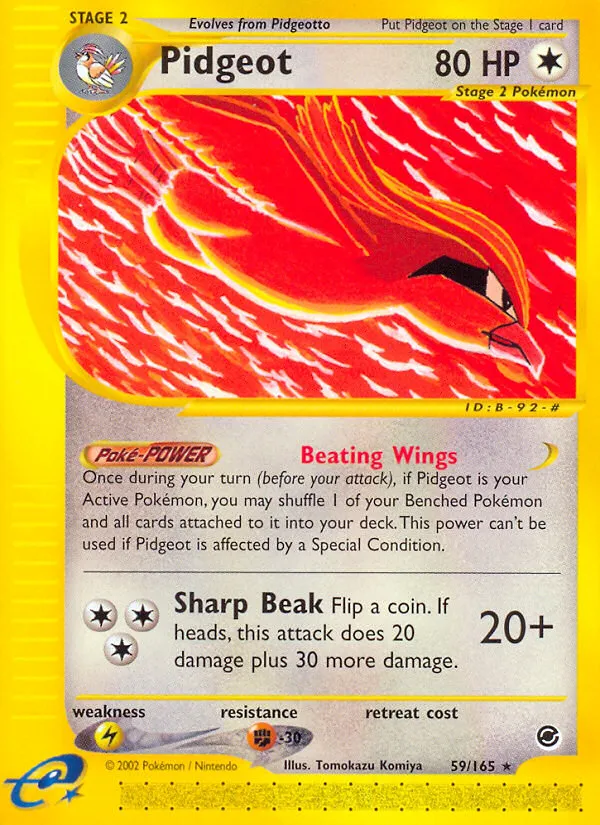 2002 Expedition Base Set Pidgeot #059/165 Rare card image