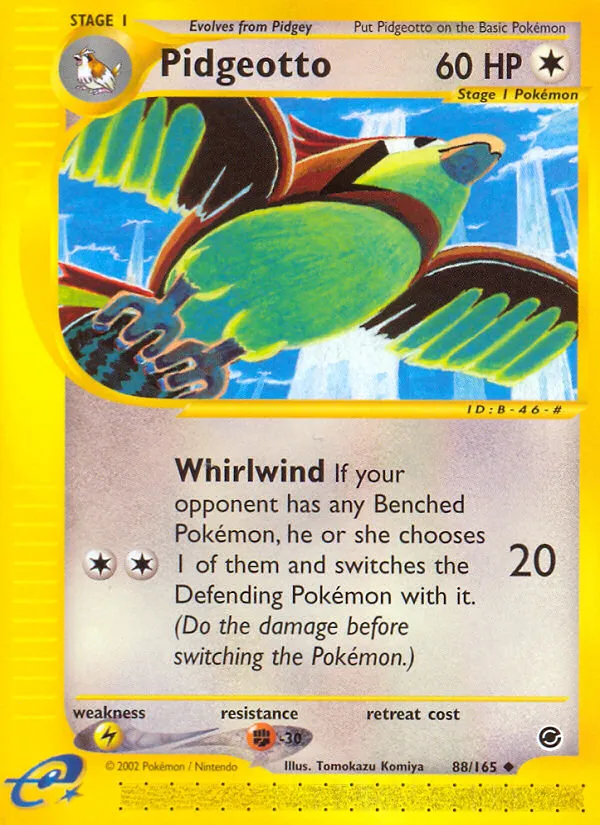2002 Expedition Base Set Pidgeotto Uncommon #088/165 Uncommon card image
