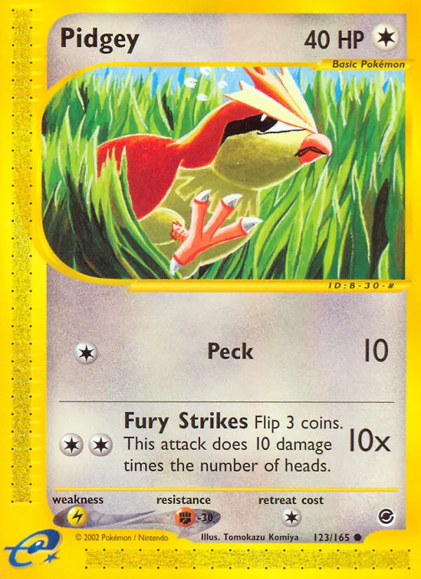 2002 Expedition Base Set Pidgey Common #123/165 Common card image