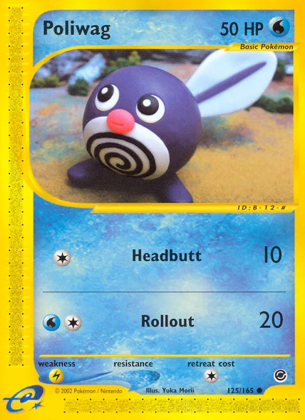 2002 Expedition Base Set Poliwag Common #125/165 Common card image