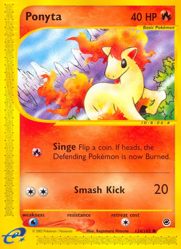 2002 Expedition Base Set Ponyta Common #126/165 Common card image