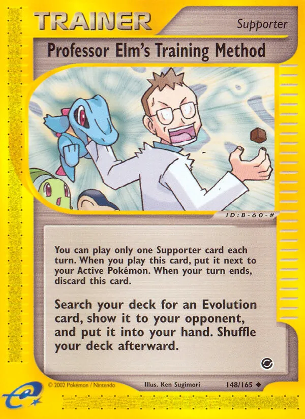2002 Expedition Base Set Professor Elm's Training Method Uncommon #148/165 Uncommon card image