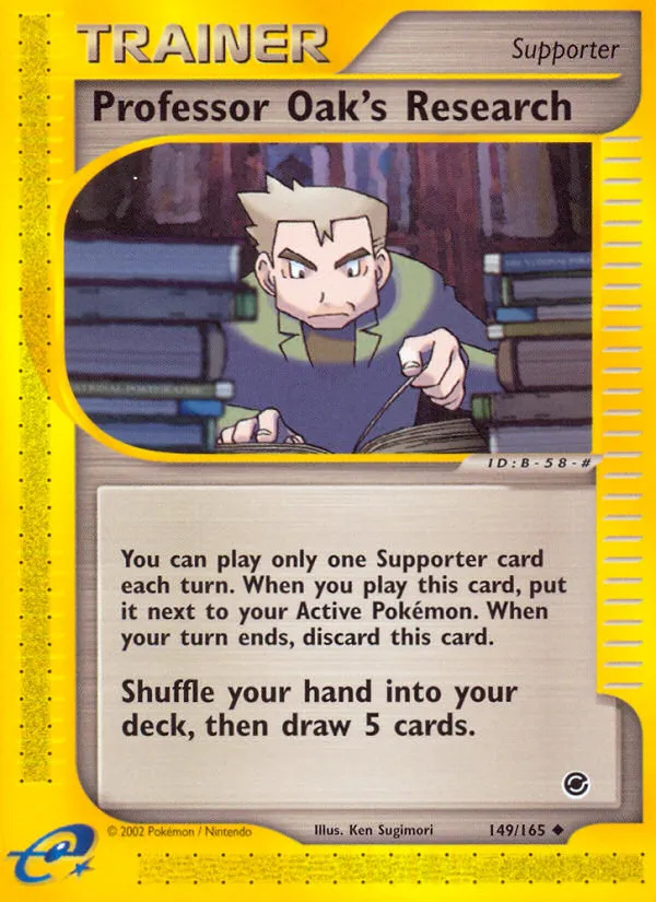 2002 Expedition Base Set Professor Oak's Research #149/165 Uncommon card image