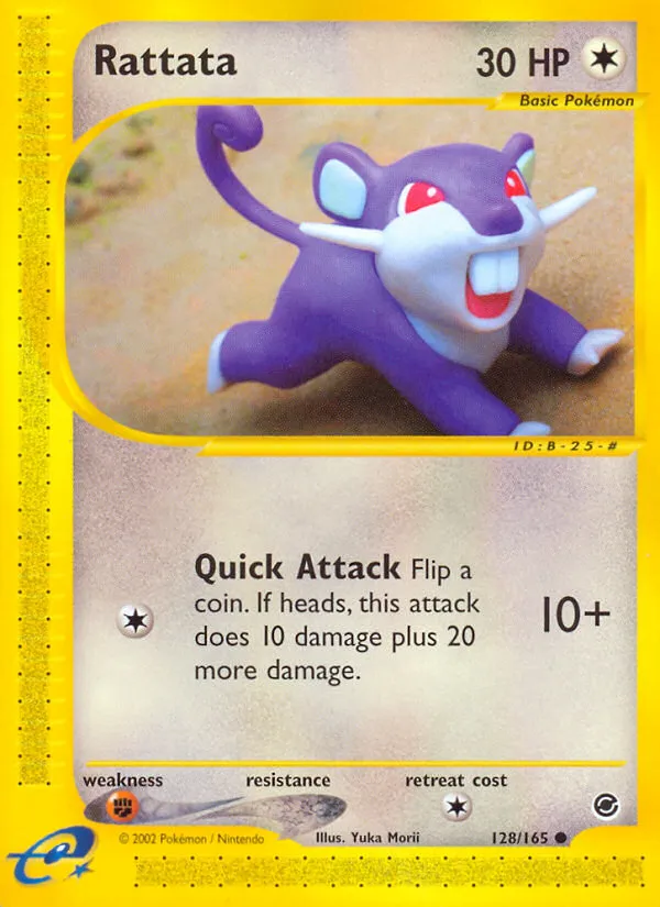 2002 Expedition Base Set Rattata Common #128/165 Common card image