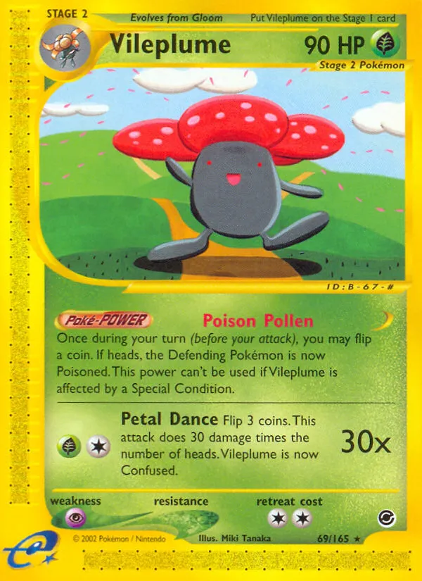 2002 Expedition Base Set Vileplume #069/165 Rare card image