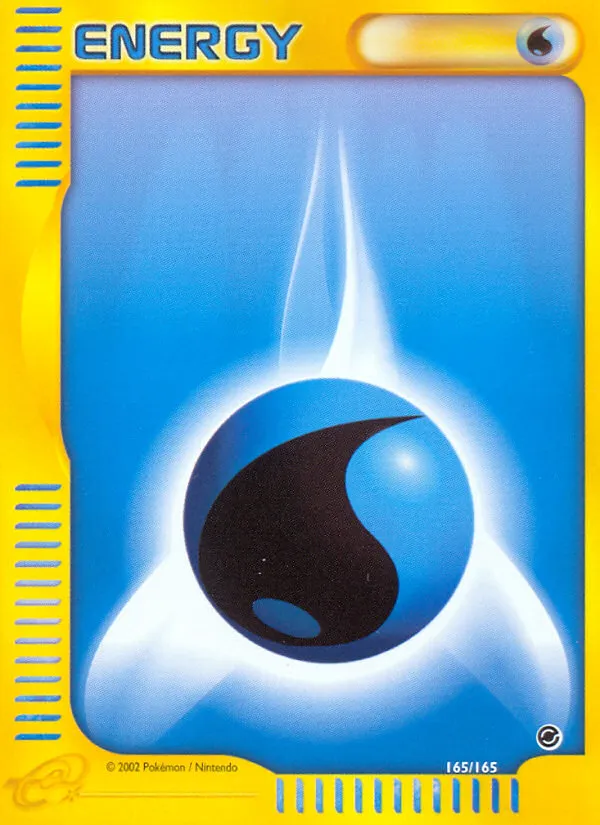 2002 Expedition Base Set Water Energy #165/165 Common card image