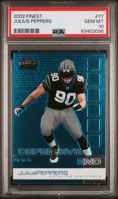 2002 Finest Julius Peppers #77 card image