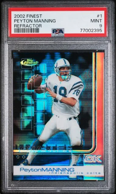 2002 Finest Peyton Manning #1 card image