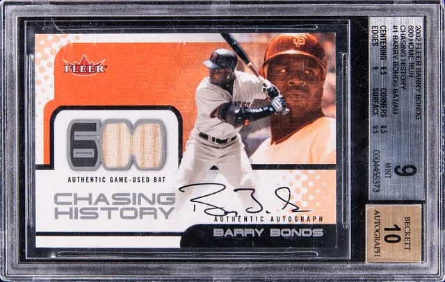 2002 Fleer Barry Bonds Chasing History 600 Home Runs #1 card image