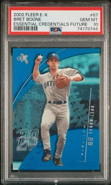 2002 Fleer E-X Bret Boone Essential Credentials Future #67 card image